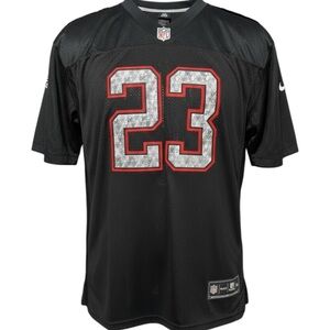 Reebok Men's Black and Red Texans Foster Jersey Men 2XL